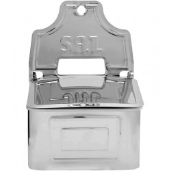 Saleiro 12cm Largura Por 16,5cm Altura de Cozinha ou Parede Fixo em Aço Inox